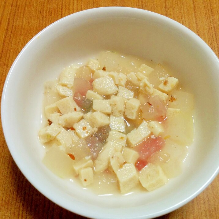 【離乳食】冬瓜と高野豆腐の味噌汁